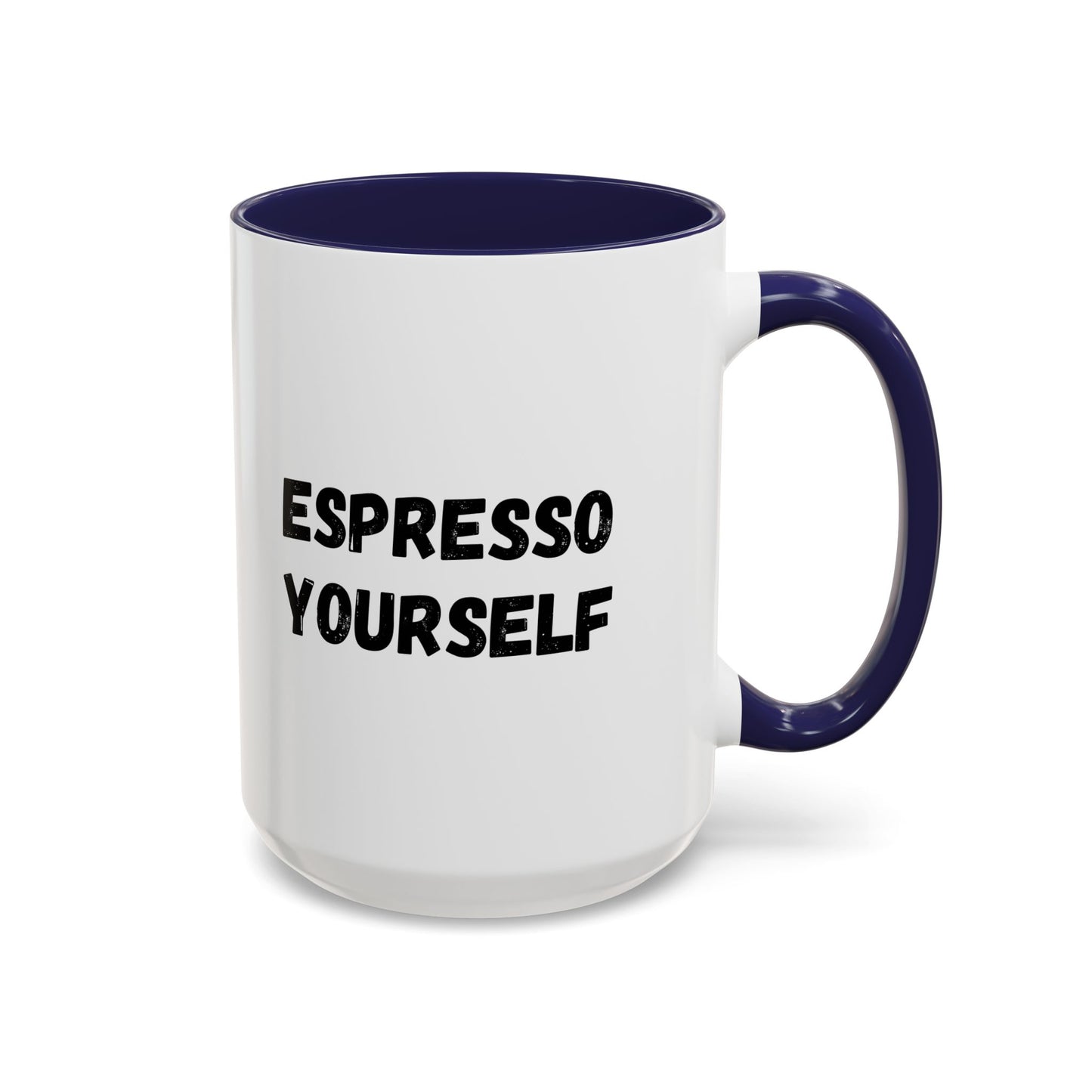 Espresso Yourself Coffee Mug - Fun Black Accented Mug for Coffee Lovers, Great Gift for Birthdays, Christmas, and Housewarming