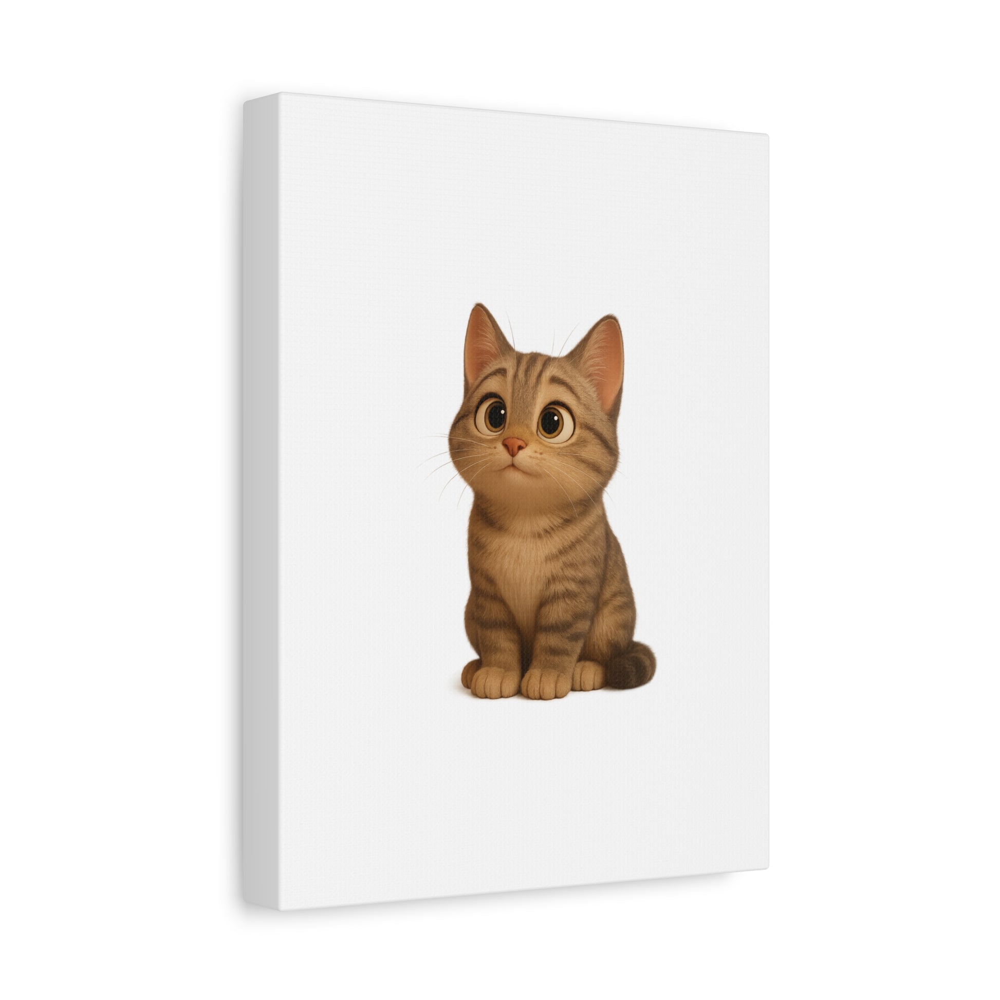 Adorable Cat Canvas Art, Cute Cat Wall Decor, Pet Lover Gift, Nursery Wall Art, Animal Print, Modern Home Decor - TRV