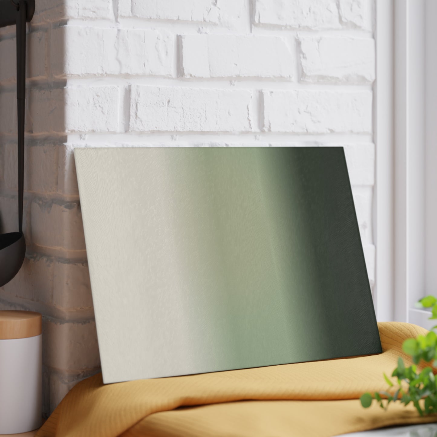 Green Ombre Gradient Glass Cutting Board | Modern Kitchen Decor