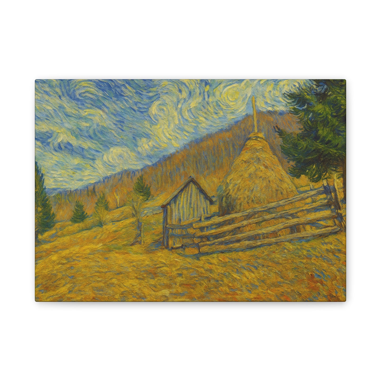 Vincent Van Gogh Inspired Canvas Print, Rustic Home Decor, Wall Art, Gift for Art Lovers, Country Landscape, Unique Art Piece - TRV