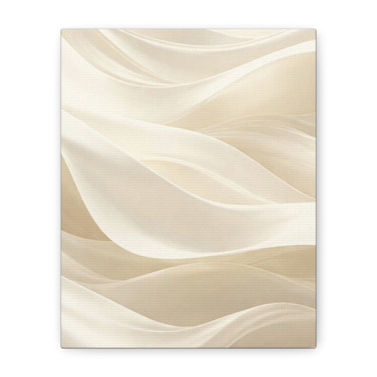 Neutral Abstract Wave Art Matte Canvas