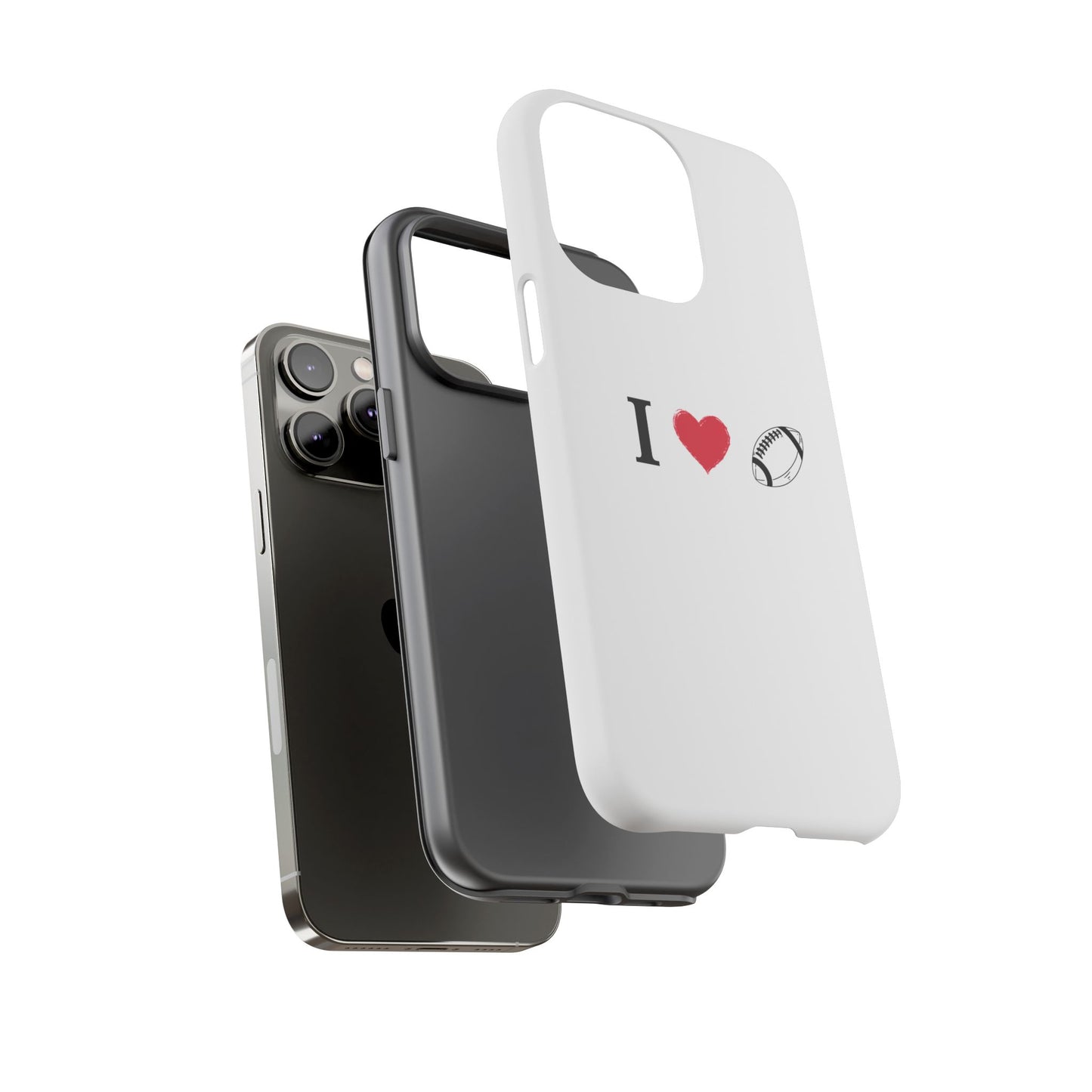 Football Love Phone Case - Tough Cases, Unique Sports Lover Gift, Personalized Cellphone Cover, Birthday Present, Sports Equipment - TRV