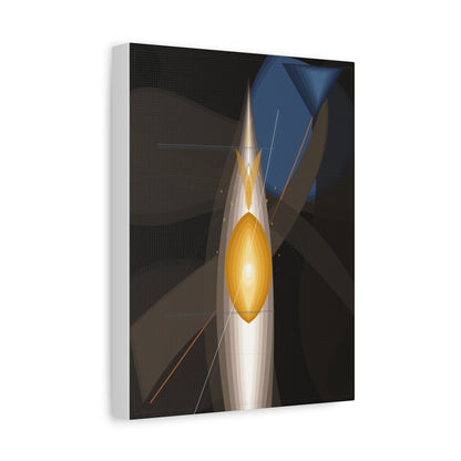 Abstract Geometric Flame Canvas | Matte Stretched Canvas 1.25"
