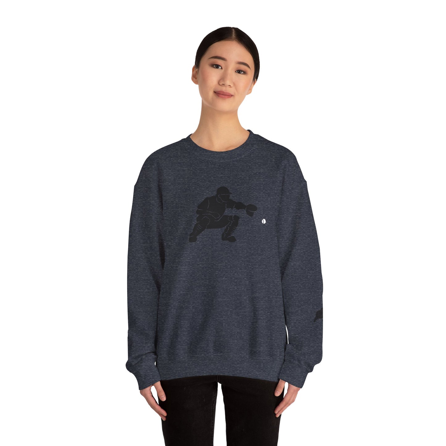 Baseball Catcher Crewneck Sweatshirt | Unisex Sports Apparel | Perfect for Game Days, Gifts, and Casual Wear | Baseball Lover's Gift - TRV