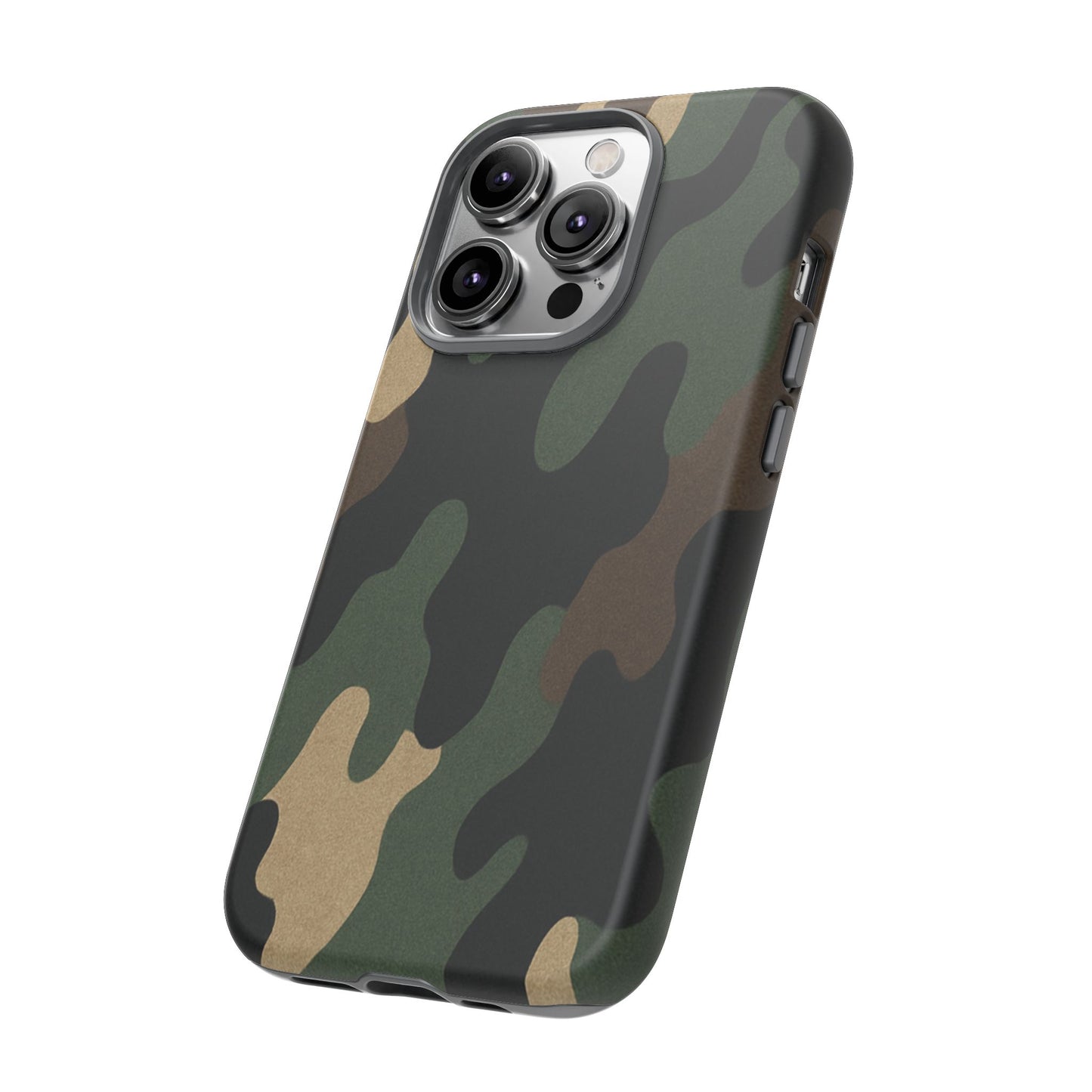 Camouflage Phone Case, Tough Phone Cover, Military Style Accessory, Protective Case for Men, Gifts for Soldiers - TRV