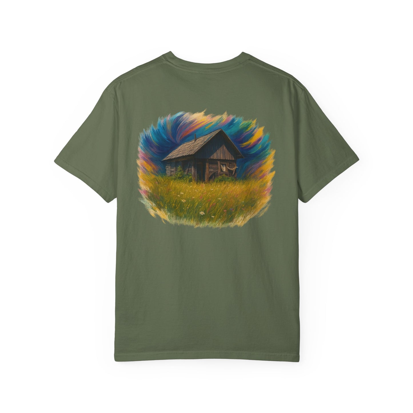 Rustic Landscape T-shirt | Relaxed Fit Tee, Casual Wear, Nature Lover Gift, Summer Outing Top, Eco-Friendly Apparel - TRV