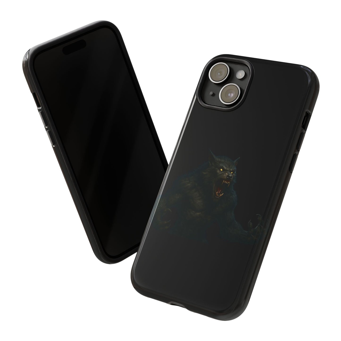 Werewolf Phone Case, Tough Cases, Black Panther Design, Gift for Animal Lovers, Phone Accessories, Fierce Phone Protection - TRV