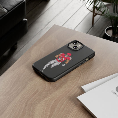 Football Player Tough Phone Case – Protective Black Sports iPhone Case
