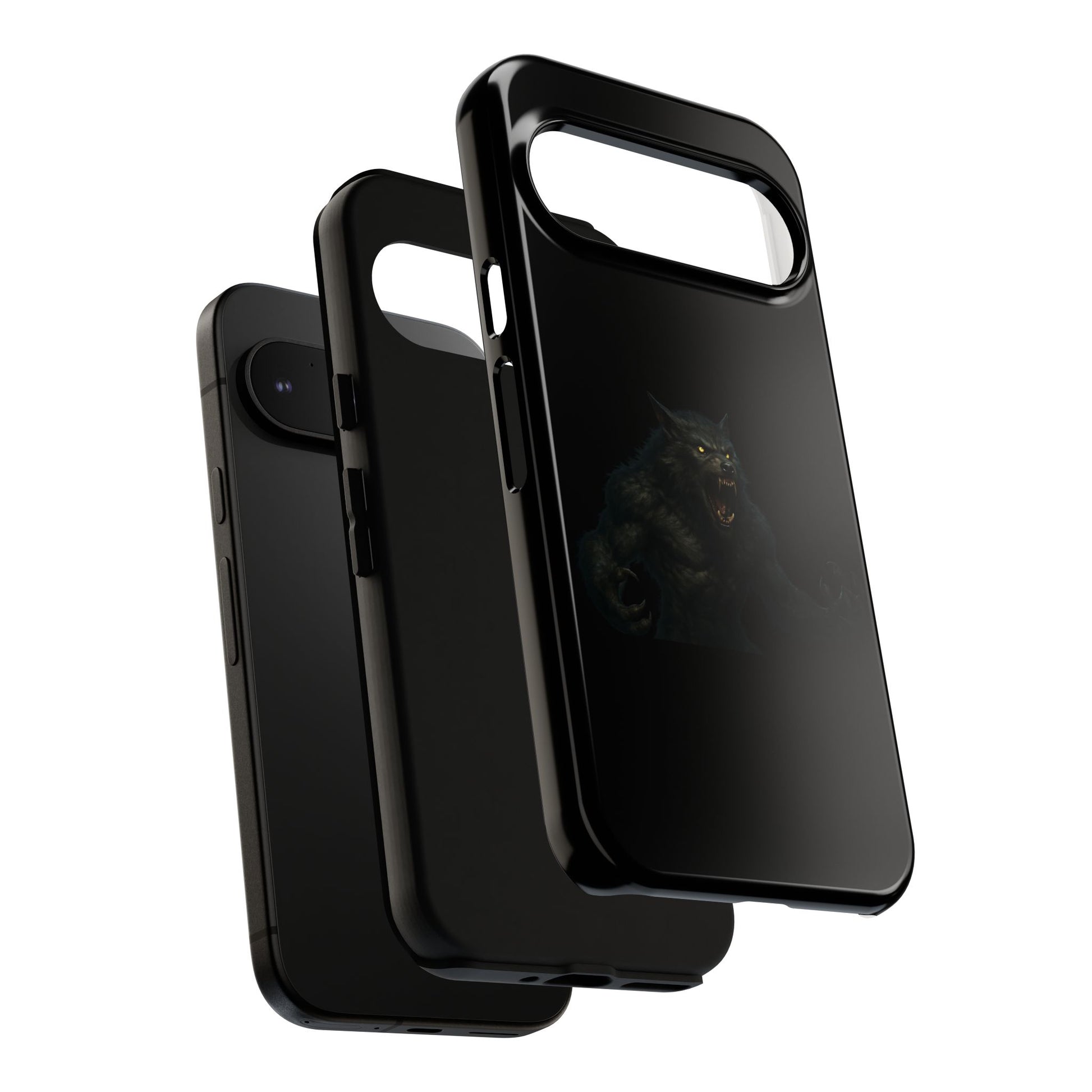 Werewolf Phone Case, Tough Cases, Black Panther Design, Gift for Animal Lovers, Phone Accessories, Fierce Phone Protection - TRV
