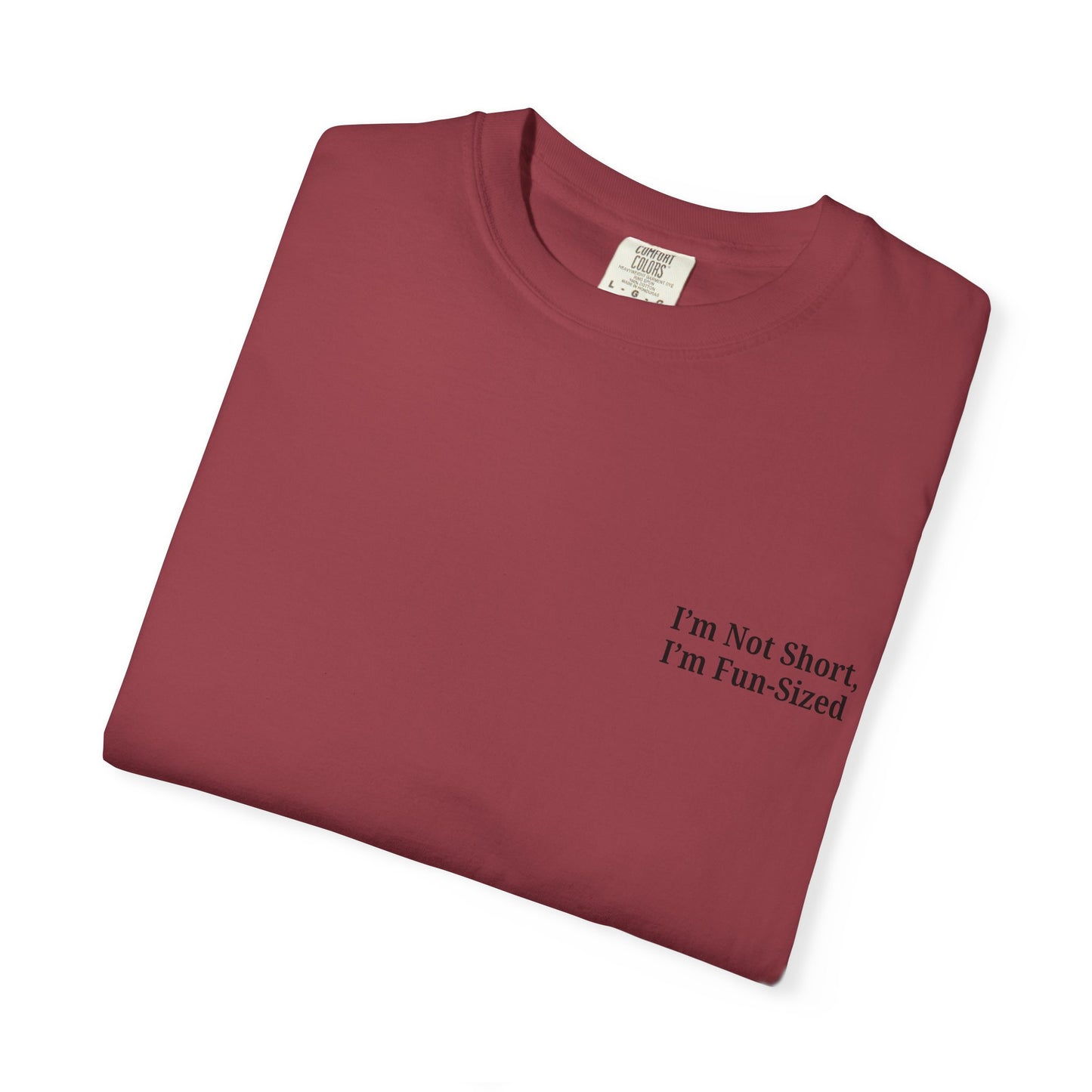 Playful Unisex Garment-Dyed T-shirt: I'm Not Short, I'm Fun Sized, Funny Shirt, Gift for Teens, Casual Wear, Birthday Gift, Humor Tee - TRV