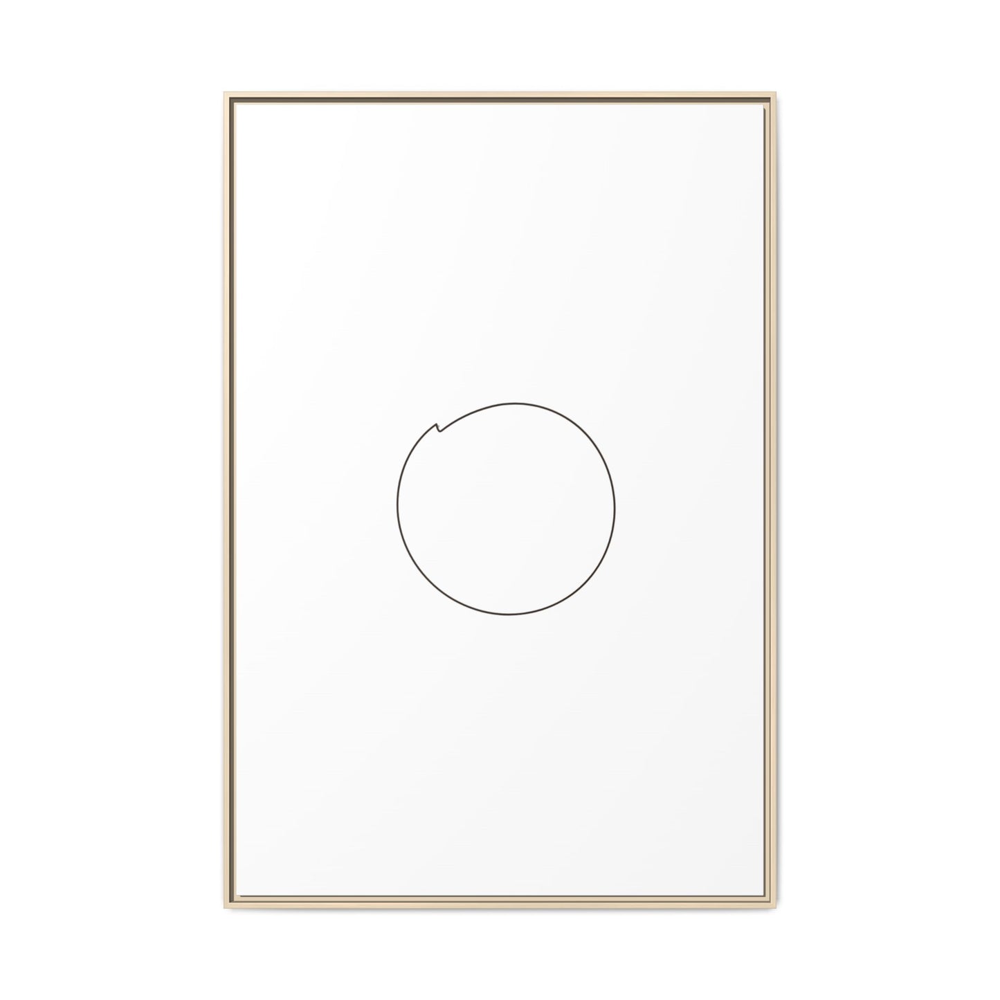 Minimal Circle Line Matte Canvas Framed | Modern Abstract Wall Art