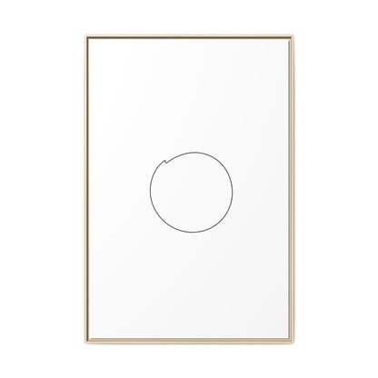 Minimal Circle Line Matte Canvas Framed | Modern Abstract Wall Art