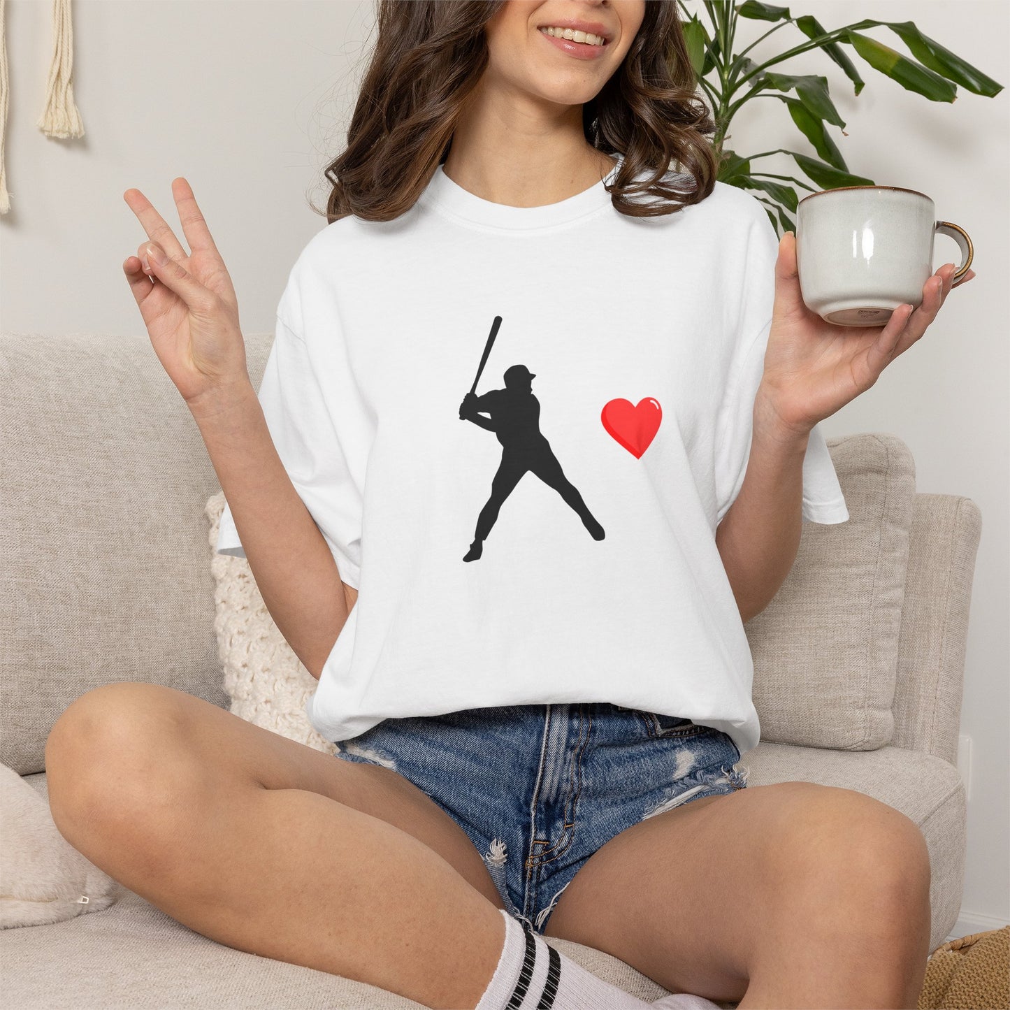 Baseball Love T-Shirt, Unisex Sports Tee, Gift for Baseball Fans, Valentine's Day Shirt, Game Day Apparel, Soft Cotton Top