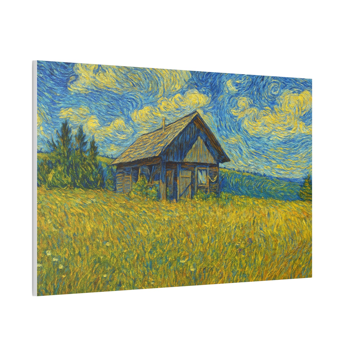 Starry Field Barn Canvas Print