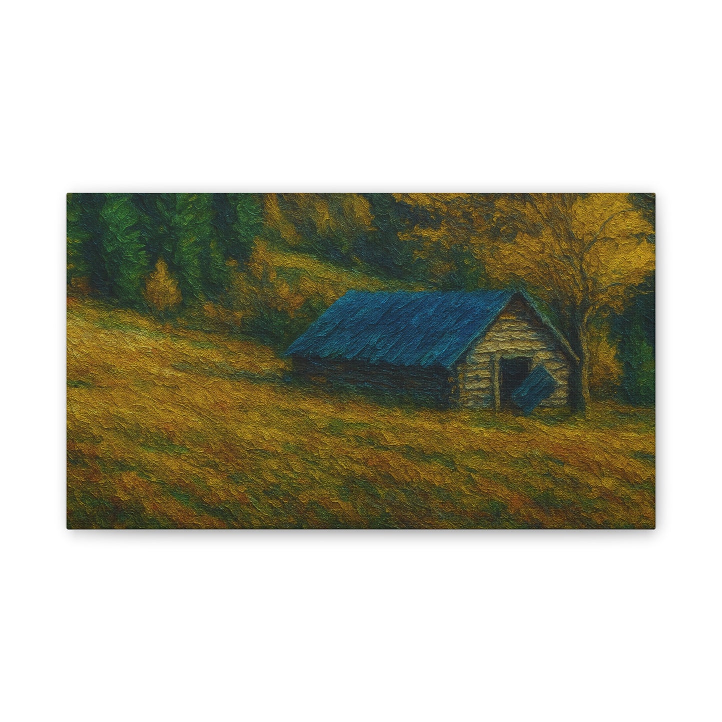 Rustic Canvas Wall Art, Nature Landscape Painting, Autumn Decor, Farmhouse Wall Art, Cozy Home Decoration - TRV