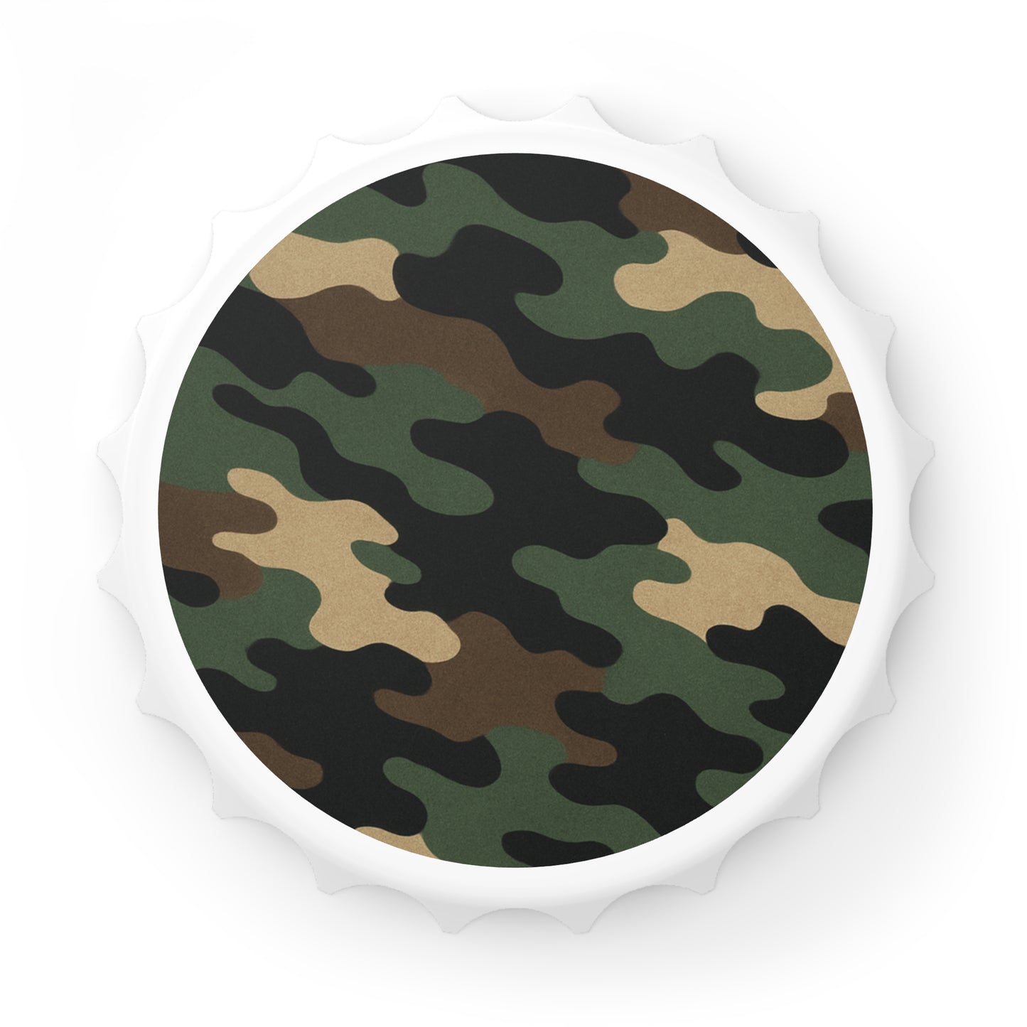 Camo Bottle Opener | Unique Gift for Him, Beer Accessories, Army Themed, Outdoor Party Favor, Home Bar Decor - TRV