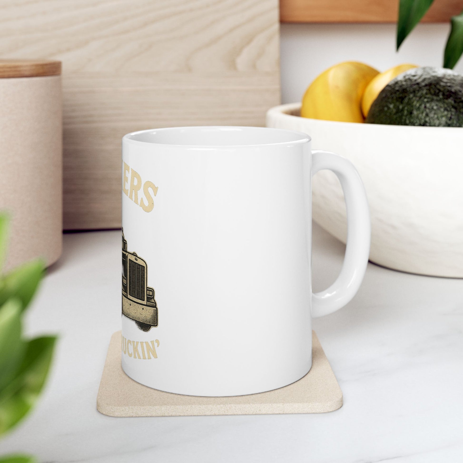 Truckers Keep on Truckin' Ceramic Mug, Coffee Cup for Truck Drivers, Gift for Road Trip Lovers, Travel Mug for Father's Day, Unique [...] - TRV