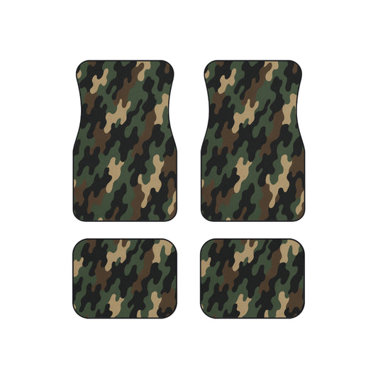 Camouflage Car Mats - Set of 4 | Durable Vehicle Carpets, Stylish Auto Accessories, Perfect for Outdoor Lovers, Unique Gifts - product image
