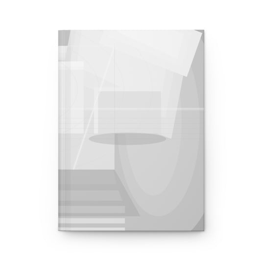 Abstract geometric shapes hardcover journal by Printify featuring modern minimal design, perfect for note-taking and creative writing.