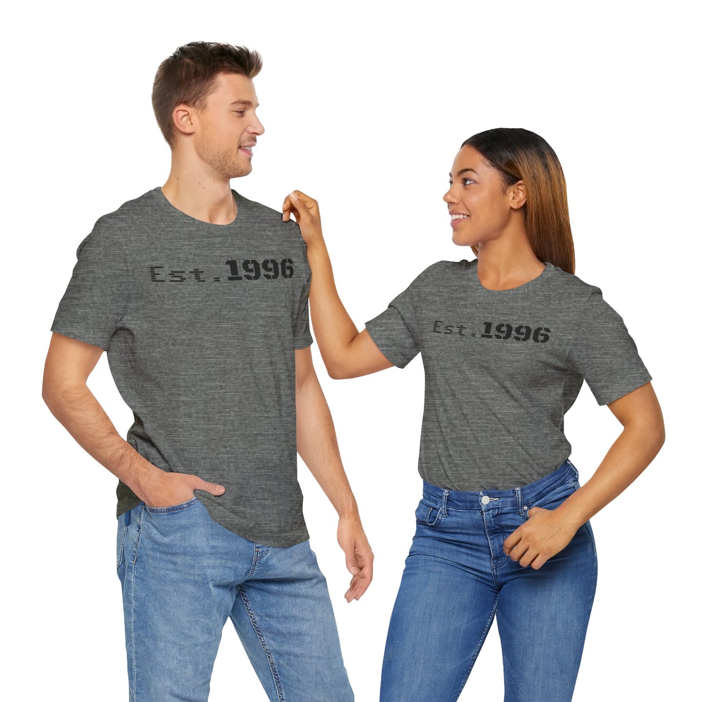 Unisex Jersey Tee - 'Est. 1996' Graphic Shirt, Birthday Gift, Casual Wear, Vintage Style, Retro Fashion, Gift for Him/Her - TRV