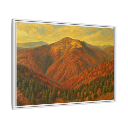 Autumn Landscape Wall Art, Cozy Home Decor, Nature Print, Framed Canvas, Fall Decorations, Gift Idea for Art Lovers - TRV