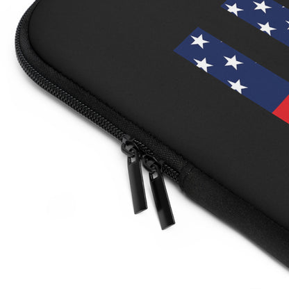 Patriotic Laptop Sleeve, Independence Day Tech Case, USA Flag Electronics Pouch, Work or School Accessory, Holiday Gift, 4th of July Cover - TRV