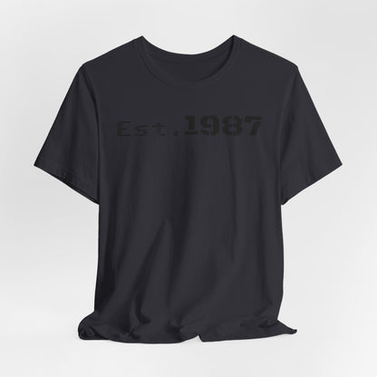 Est. 1987 Unisex Tee - Vintage Style Shirt, 80s Birth Year Gift, Casual Wear, Birthday T-Shirt, Retro Graphic Tee