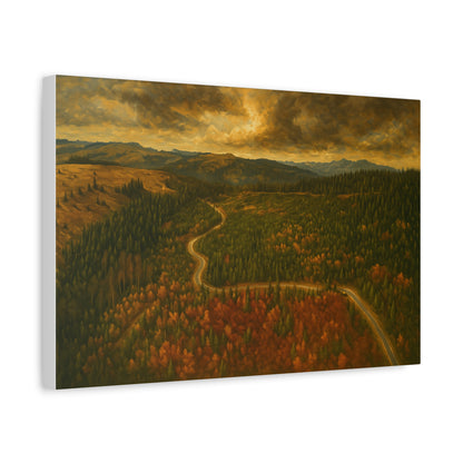 Stretched Canvas Art, Scenic Landscape Wall Decor, Nature Painting for Home, Rustic Room Accent, Gift for Nature Lovers - TRV