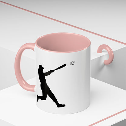 Baseball Player Accent Coffee Mug, Sports Gift, Baseball Lover Mug, Unique Coffee Cup, Personalized Sports Mug - TRV