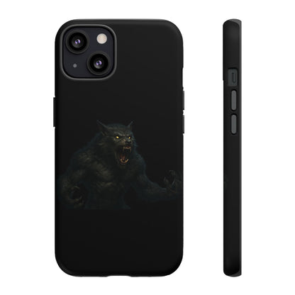 Werewolf Phone Case, Tough Cases, Black Panther Design, Gift for Animal Lovers, Phone Accessories, Fierce Phone Protection - TRV