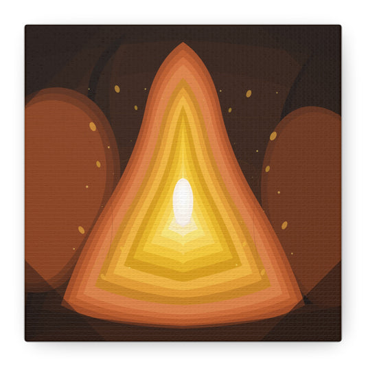 Concentric Fire Furnace Cross-Section Matte Canvas
