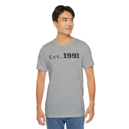 Established 1991 Unisex Jersey Tee | Vintage Anniversary Gift | Casual Wear, Birthday Shirt, Retro Style, Statement Tee, Gift for Him/Her - TRV