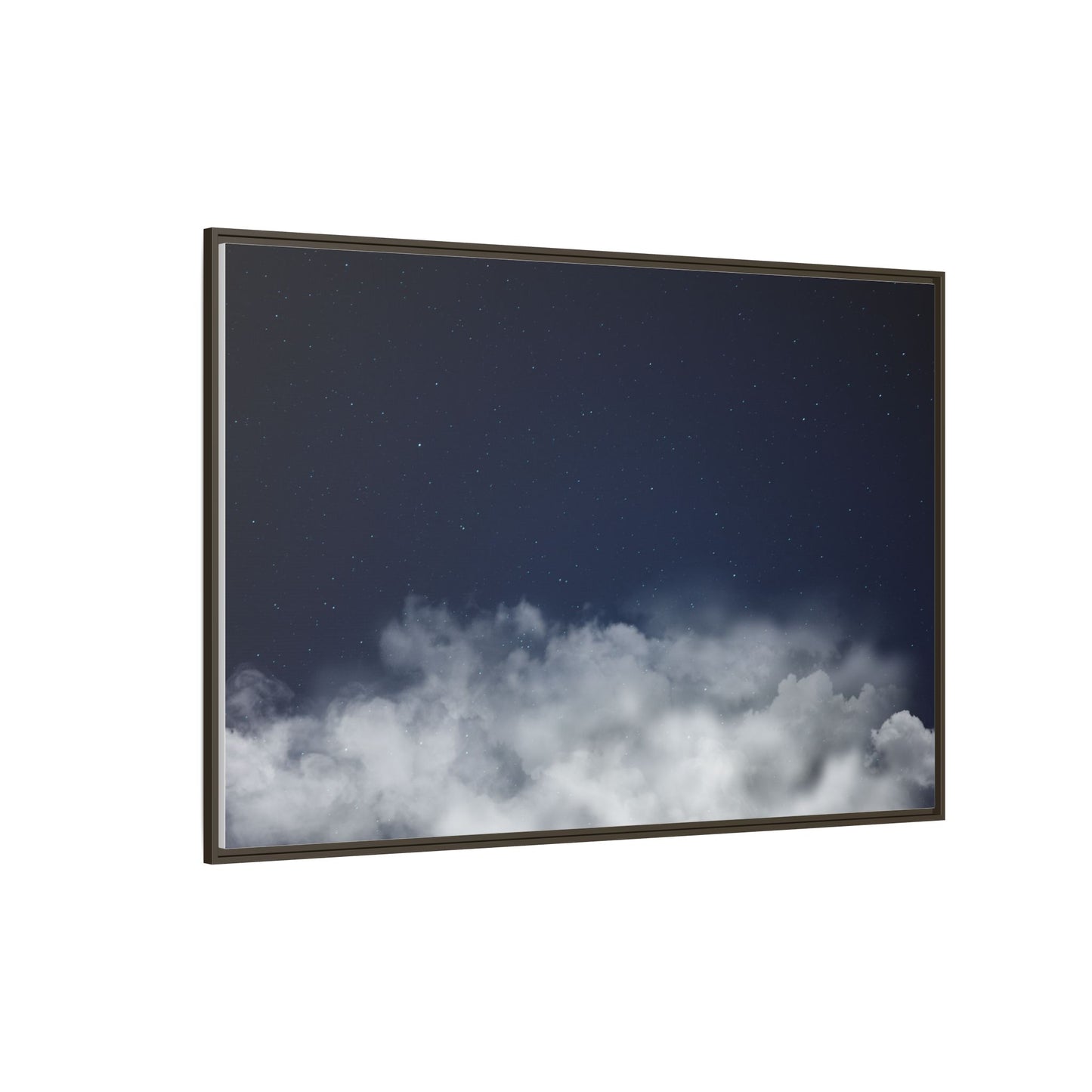 Night Sky Clouds Matte Canvas Framed | Starry Wall Art - TRV