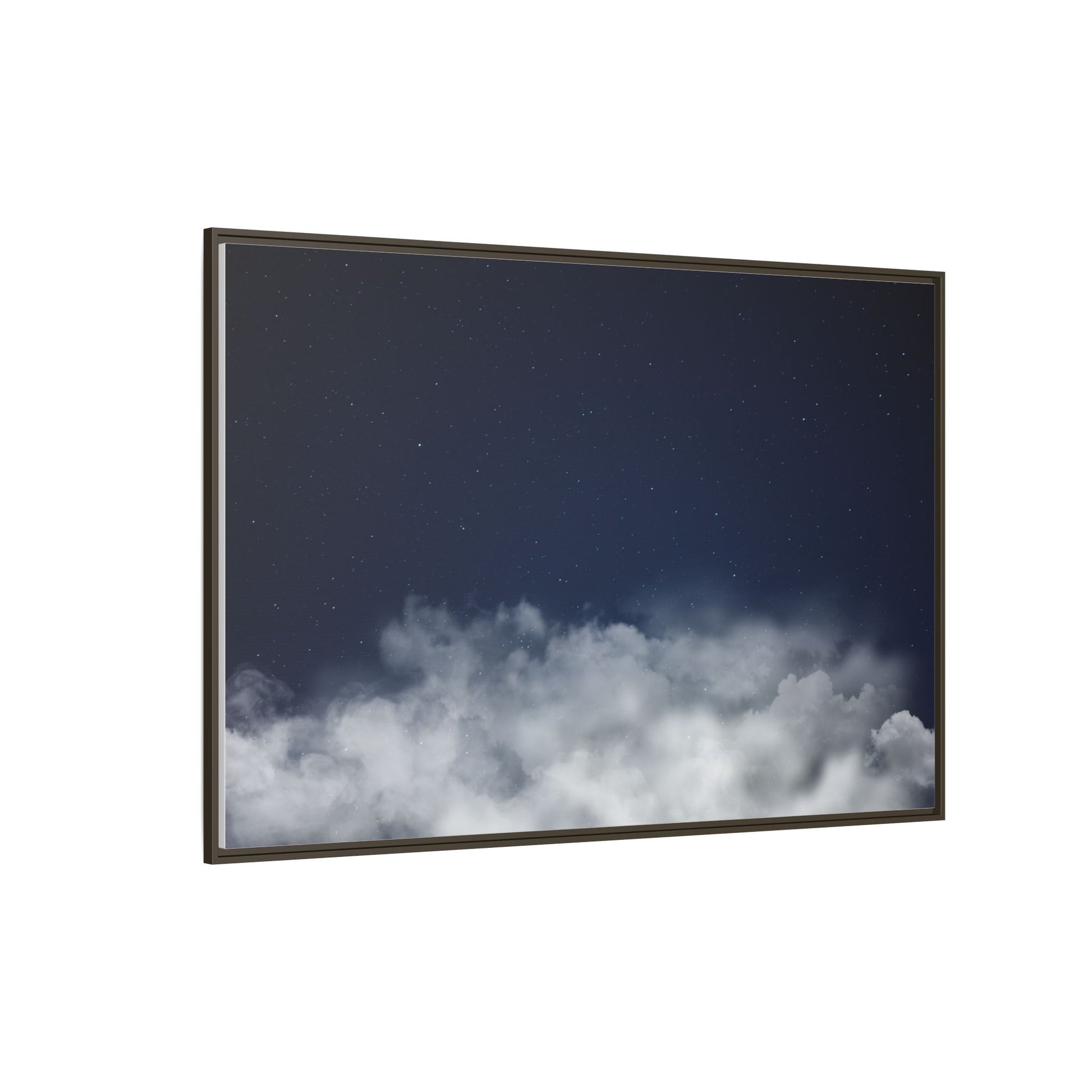 Night Sky Clouds Matte Canvas Framed | Starry Wall Art - TRV