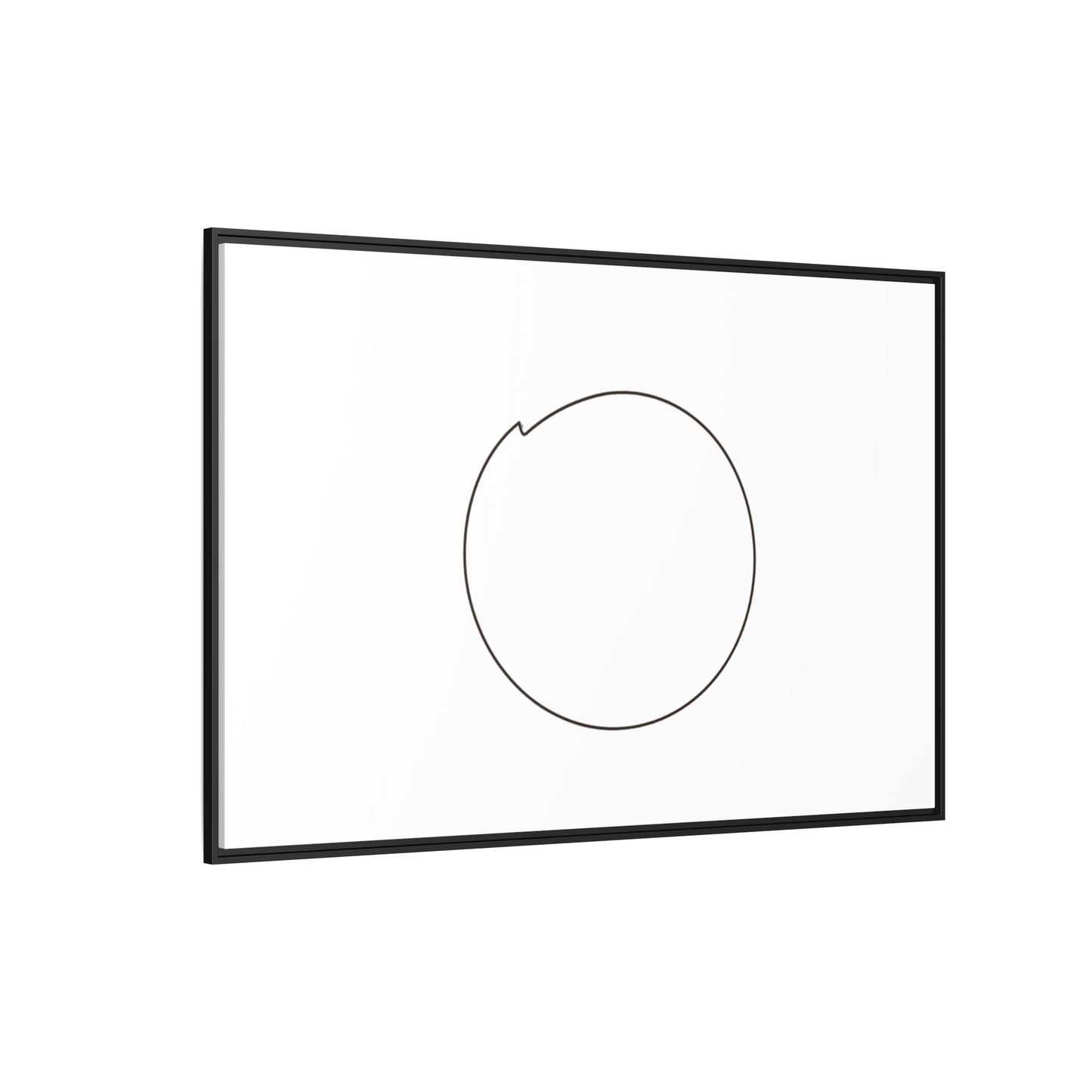 Minimal Circle Line Matte Canvas Framed | Modern Abstract Wall Art