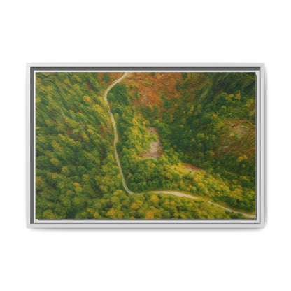 Framed Nature Canvas Art Print, Vibrant Forest Wall Decor, Abstract Landscape Artwork, Home Decoration, Gift for Nature Lovers - TRV