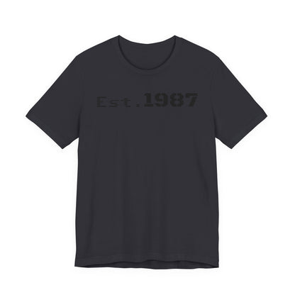 Est. 1987 Unisex Tee - Vintage Style Shirt, 80s Birth Year Gift, Casual Wear, Birthday T-Shirt, Retro Graphic Tee