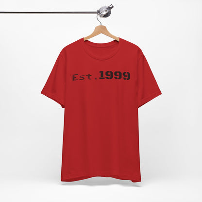 Established 1999 Unisex Tee | Vintage Birth Year Shirt, Casual Birthday Gift, Personalized Family Reunion Apparel, Retro Style [...] - TRV