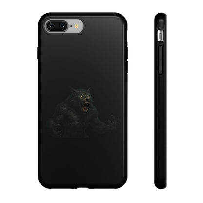 Werewolf Phone Case, Tough Cases, Black Panther Design, Gift for Animal Lovers, Phone Accessories, Fierce Phone Protection - TRV