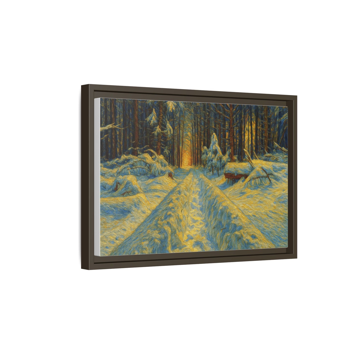 Canvas Art, Winter Landscape Wall Decor, Nature Lovers Gift, Seasonal Decor, Holiday Wall Art, Cozy Home Decoration, Framed Matte Canvas - TRV