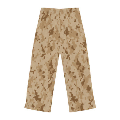 Camo Print Women's Pajama Pants, Cozy Nightwear, Relaxing Sleep Pants, Gift for Her, Lounge Pants - TRV