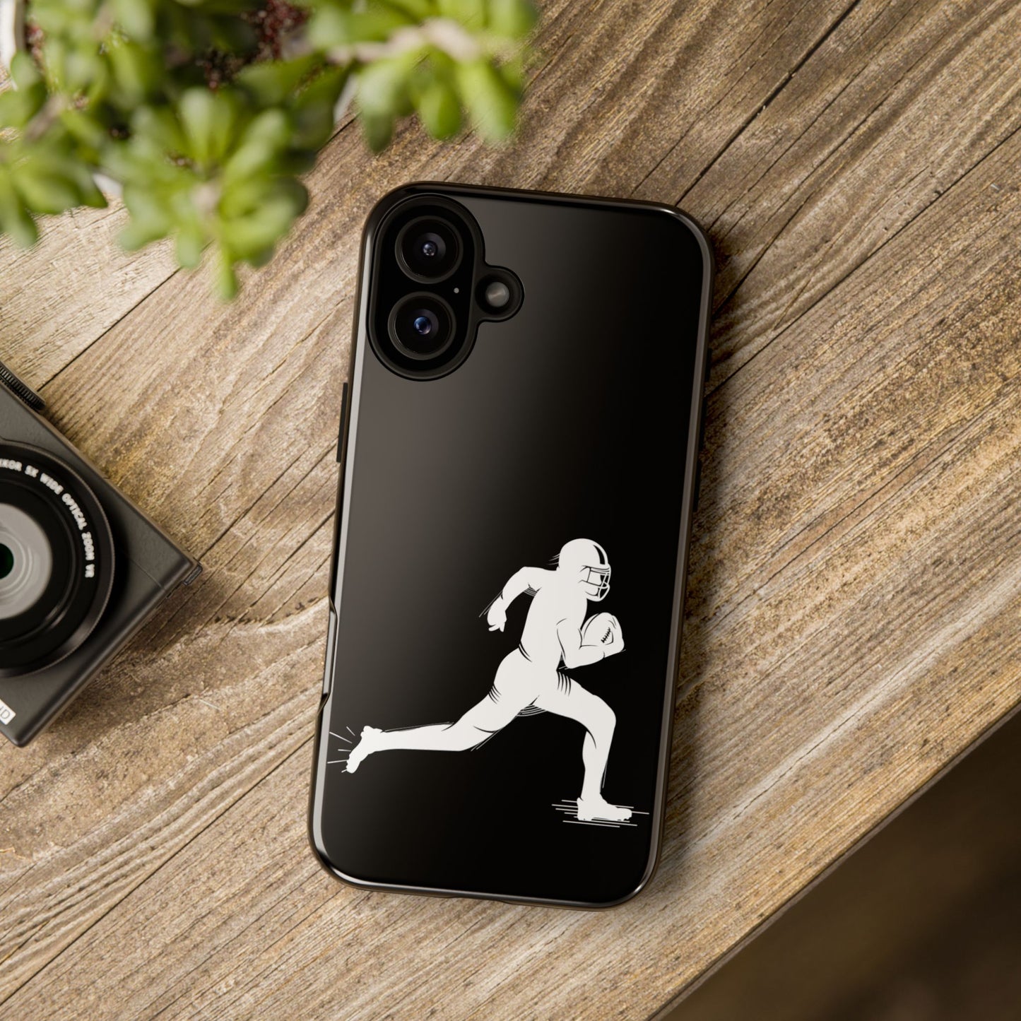 Football Player Phone Case, Tough Cases, Sports Phone Cover, Gift for Athletes, iPhone & Samsung Accessories, Running Player Design - TRV
