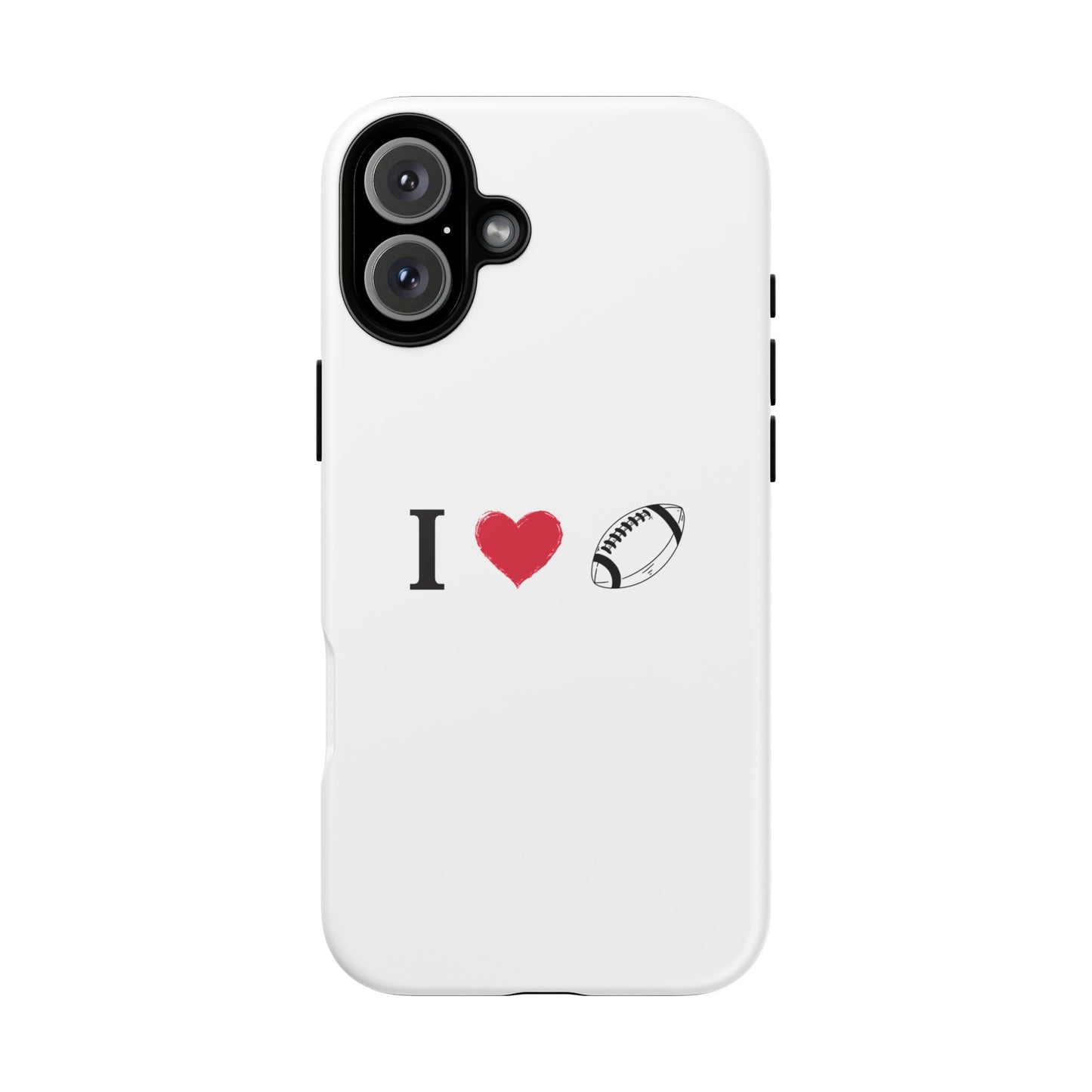 Football Love Phone Case - Tough Cases, Unique Sports Lover Gift, Personalized Cellphone Cover, Birthday Present, Sports Equipment - TRV