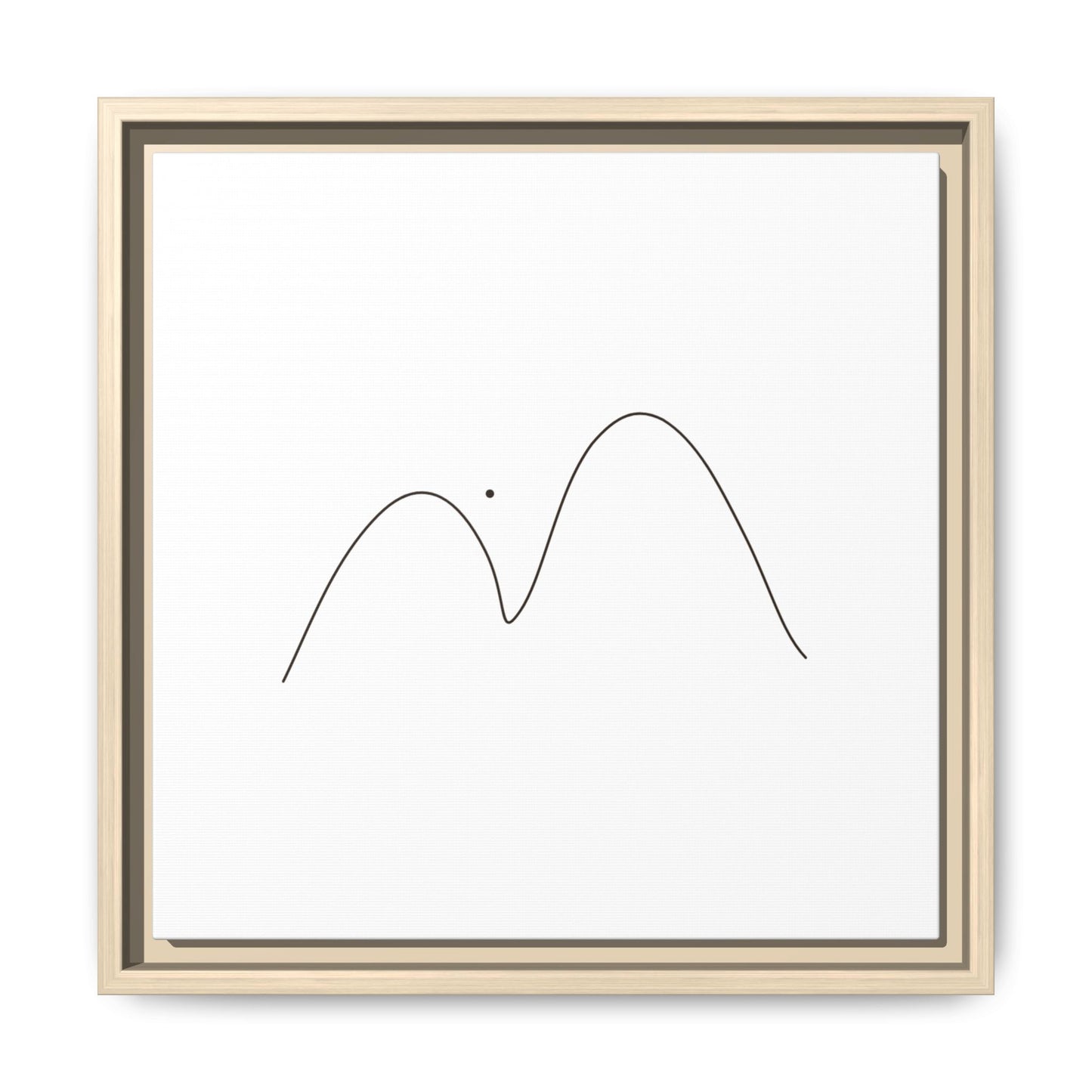 Minimal Line Mountains Matte Canvas Framed