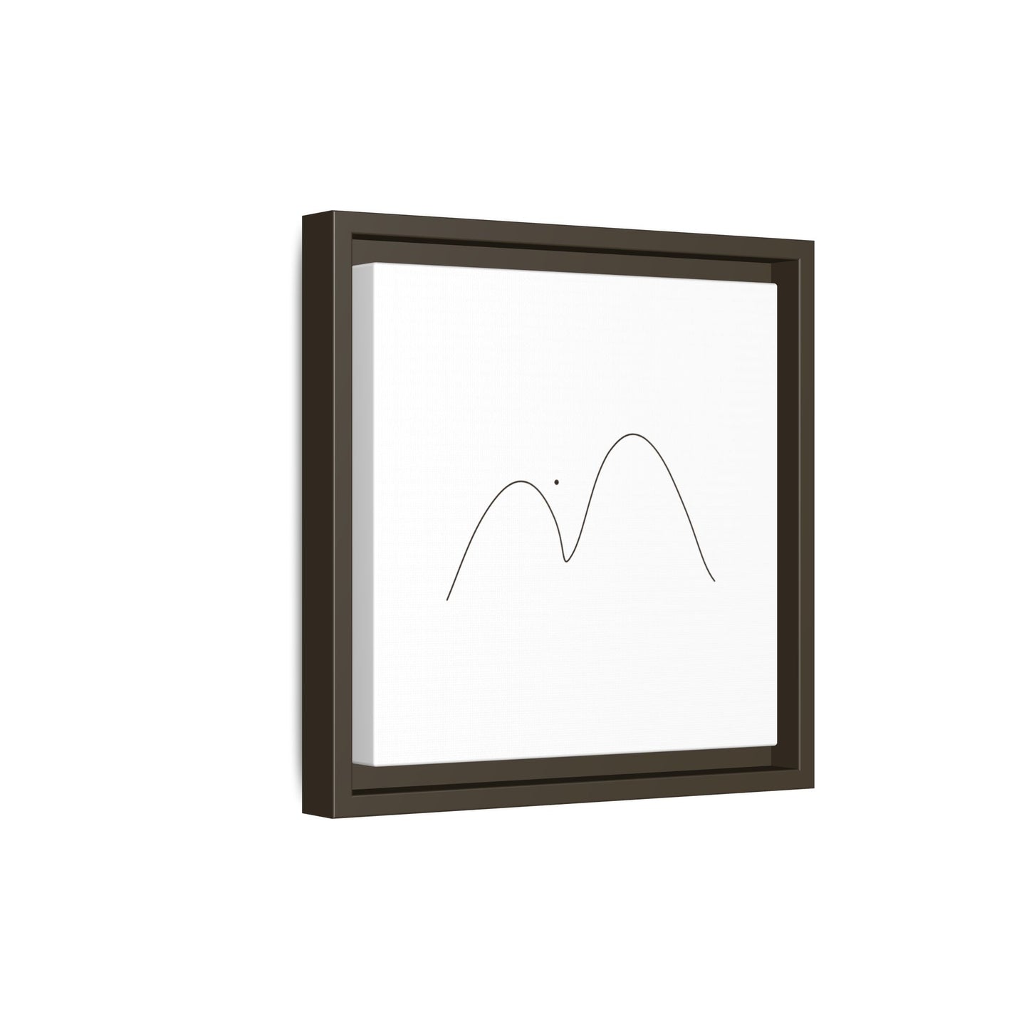 Minimal Line Mountains Matte Canvas Framed