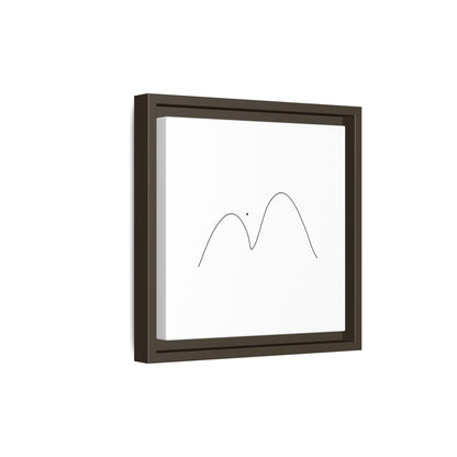 Minimal Line Mountains Matte Canvas Framed