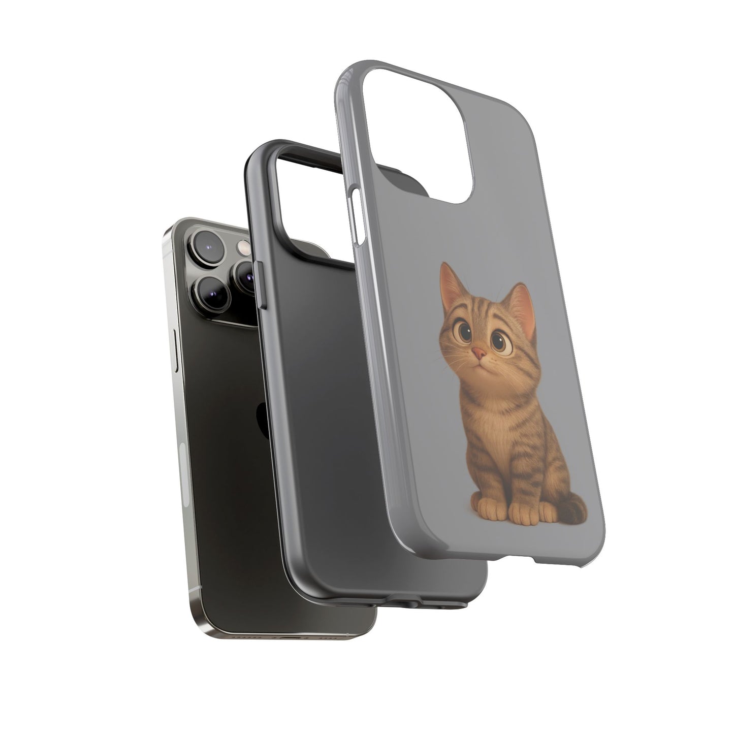 Cute Cat Phone Case, Kawaii Pet Accessory, Gift for Cat Lovers, Animal Phone Cover for Kids, Unique Kitty Design, Birthdays, Holidays - TRV