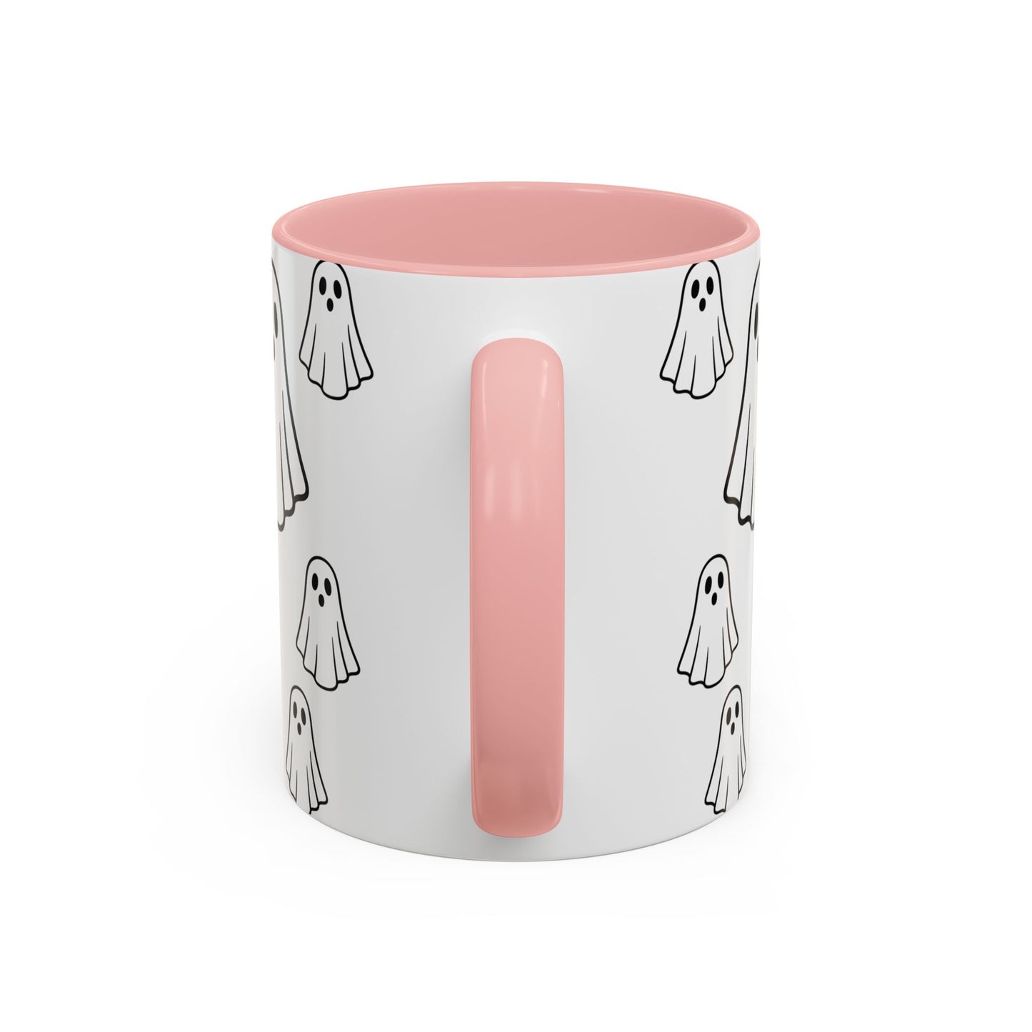 Cute Ghost Accent Coffee Mug, Halloween Mug, Spooky Drinkware, Gift for Ghost Lovers, Seasonal Decor, Unique Coffee Cup - TRV