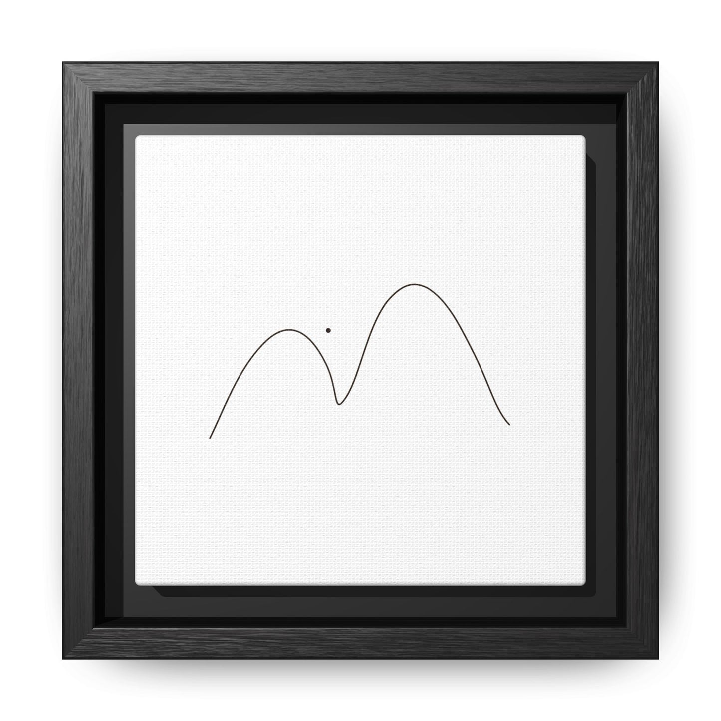 Minimal Line Mountains Matte Canvas Framed