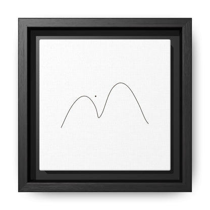 Minimal Line Mountains Matte Canvas Framed